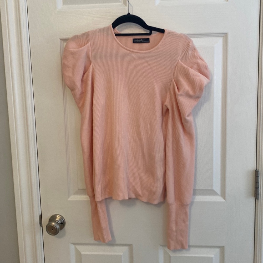 Vici pink puffy sleeve sweater